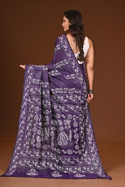 BELENDED SILK KANTHA SAREE