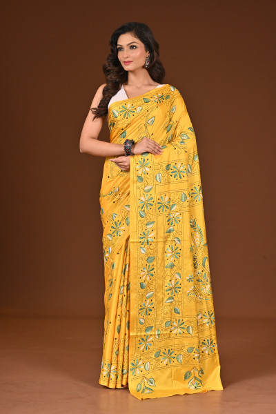 BELENDED SILK KANTHA SAREE
