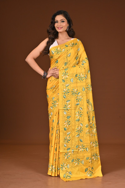 BELENDED SILK KANTHA SAREE