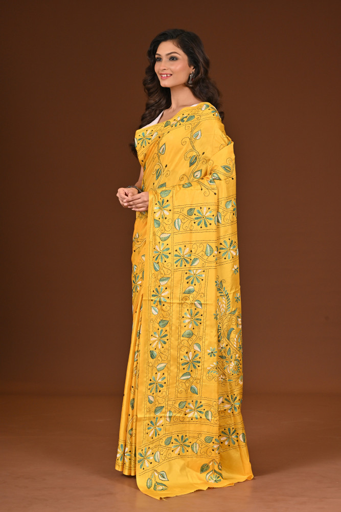 BELENDED SILK KANTHA SAREE