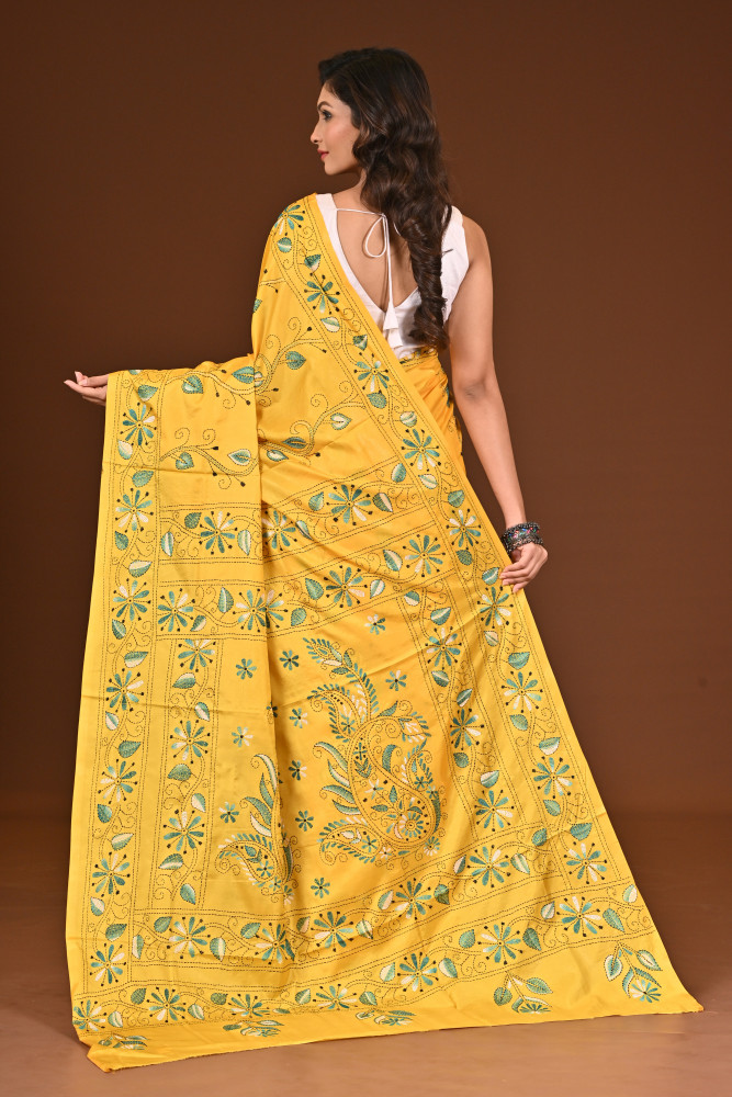 BELENDED SILK KANTHA SAREE