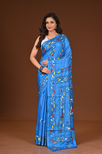 BELENDED SILK KANTHA SAREE