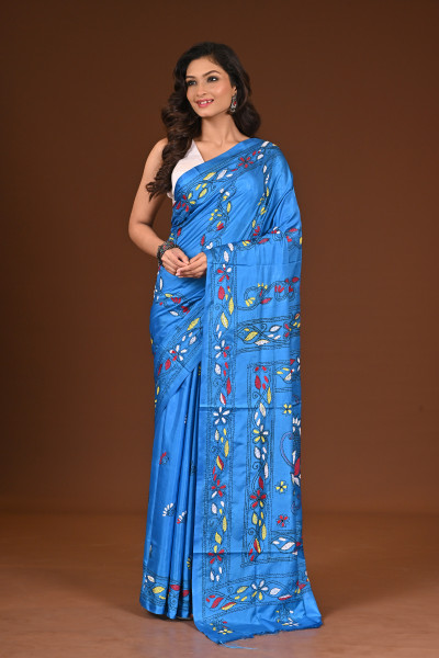 BELENDED SILK KANTHA SAREE