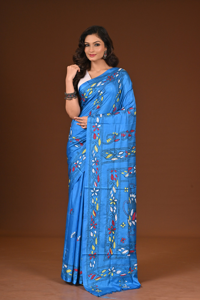 BELENDED SILK KANTHA SAREE