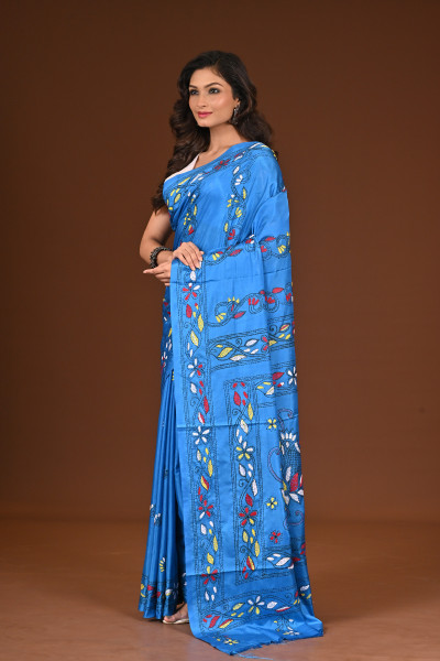 BELENDED SILK KANTHA SAREE