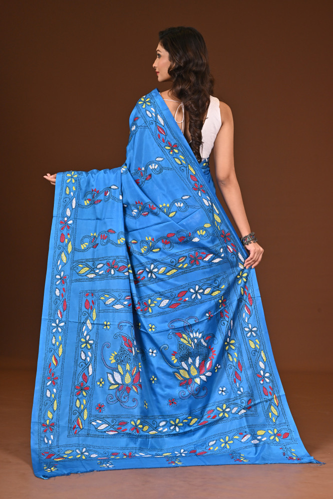 BELENDED SILK KANTHA SAREE
