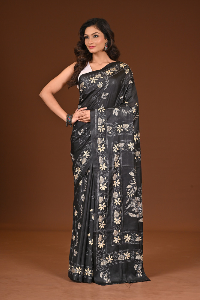 BELENDED SILK KANTHA SAREE