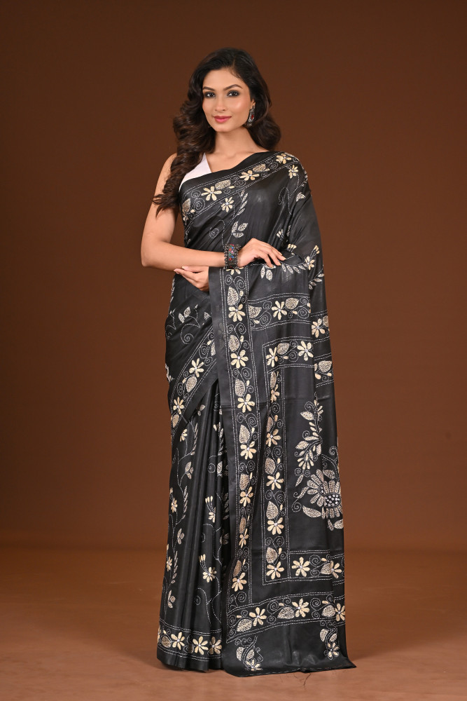 BELENDED SILK KANTHA SAREE