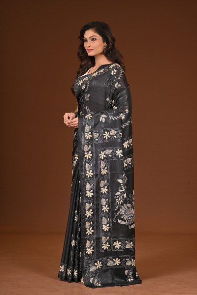 BELENDED SILK KANTHA SAREE