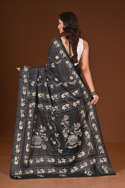 BELENDED SILK KANTHA SAREE