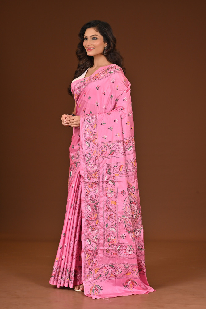BELENDED SILK KANTHA SAREE