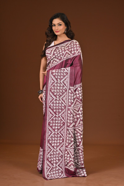 BELENDED SILK KANTHA SAREE