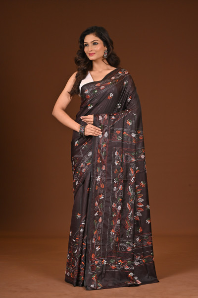 BELENDED SILK KANTHA SAREE
