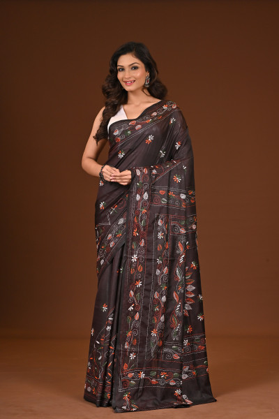 BELENDED SILK KANTHA SAREE