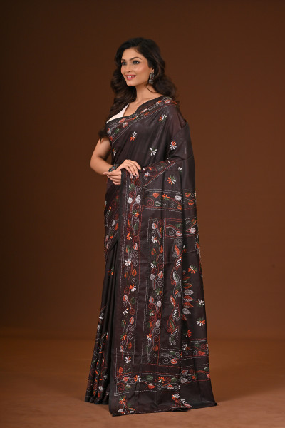 BELENDED SILK KANTHA SAREE