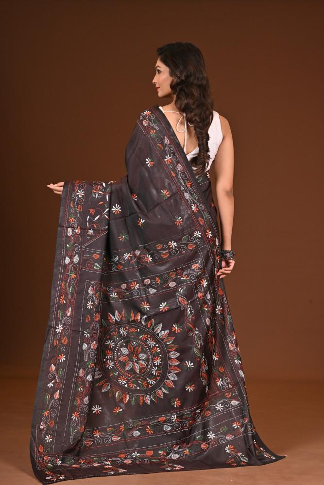 BELENDED SILK KANTHA SAREE