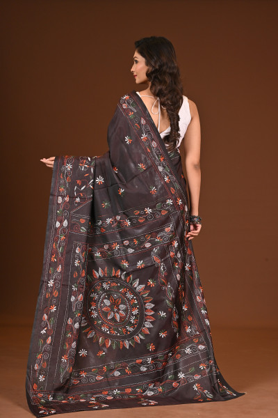 BELENDED SILK KANTHA SAREE