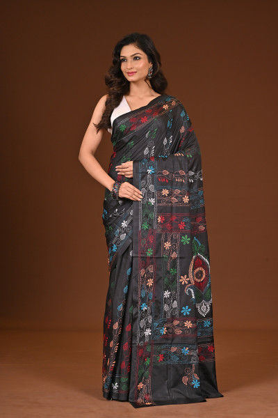 BELENDED SILK KANTHA SAREE