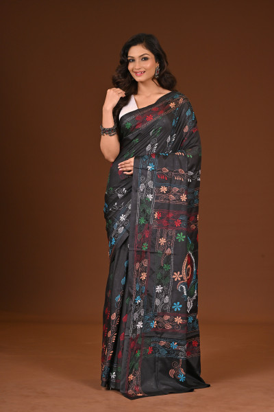 BELENDED SILK KANTHA SAREE