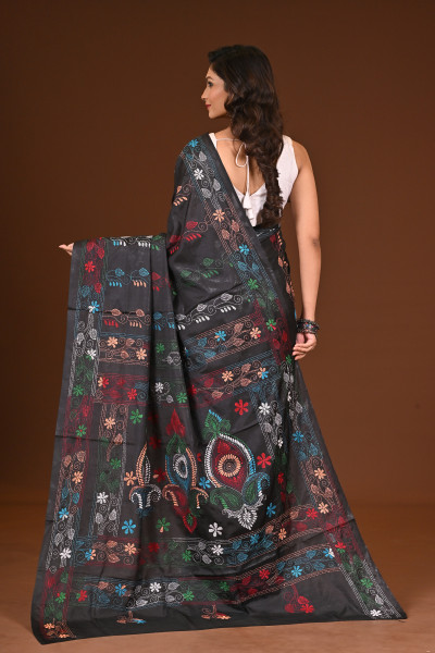 BELENDED SILK KANTHA SAREE