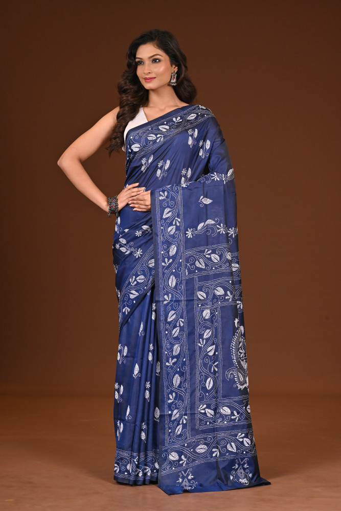 BELENDED SILK KANTHA SAREE