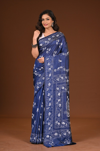 BELENDED SILK KANTHA SAREE