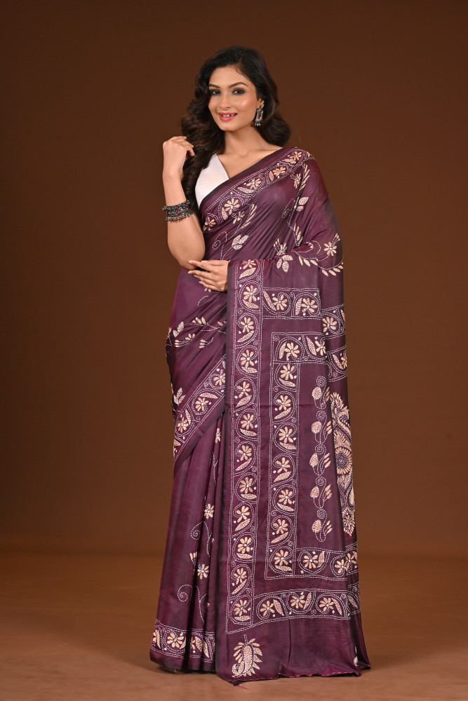 BELENDED SILK KANTHA SAREE