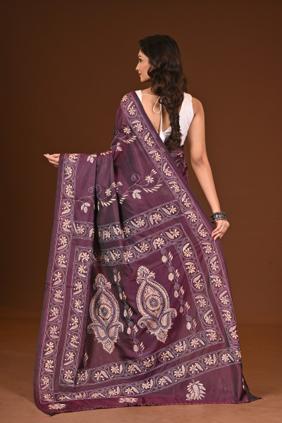 BELENDED SILK KANTHA SAREE