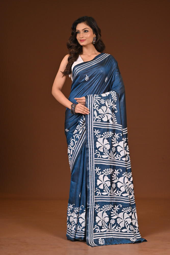 BELENDED SILK KANTHA SAREE