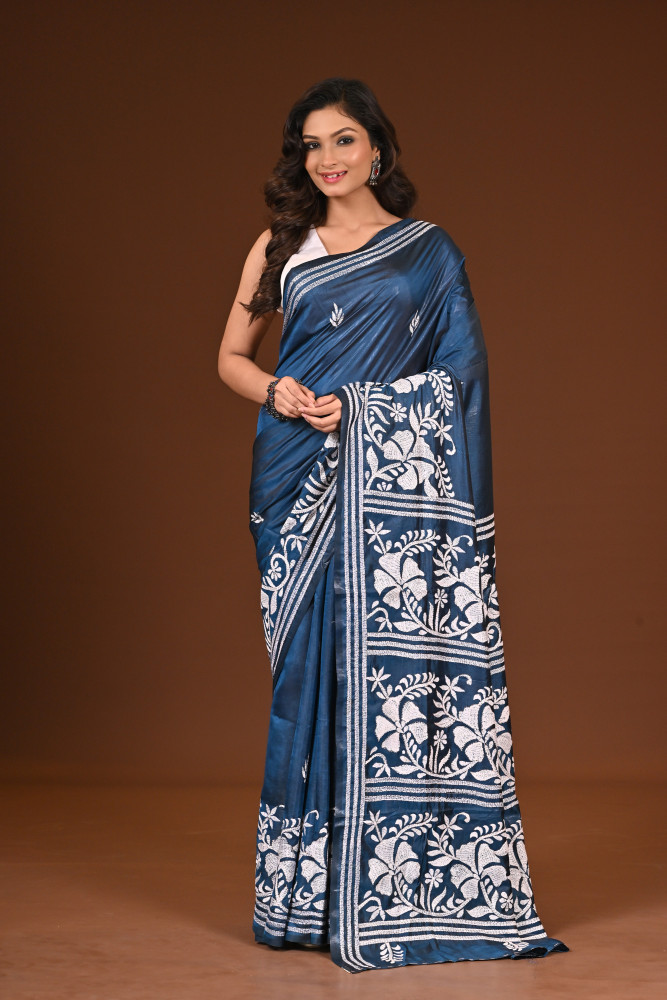 BELENDED SILK KANTHA SAREE