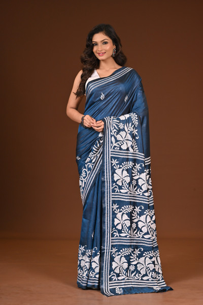 BELENDED SILK KANTHA SAREE