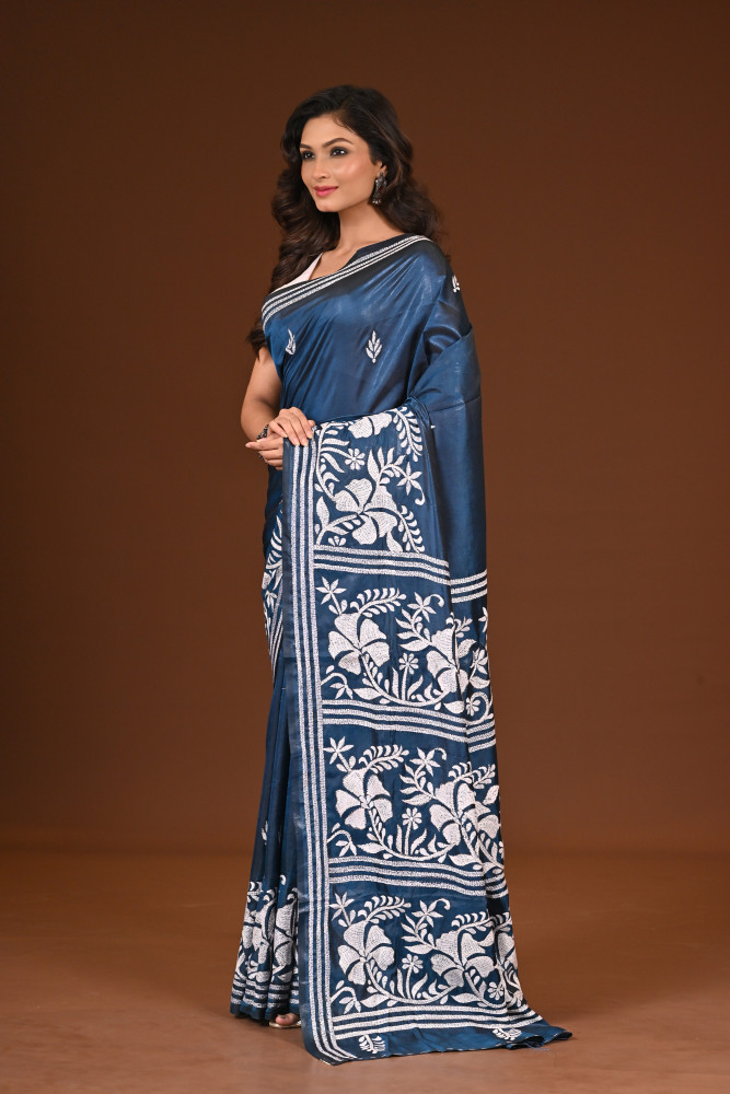 BELENDED SILK KANTHA SAREE