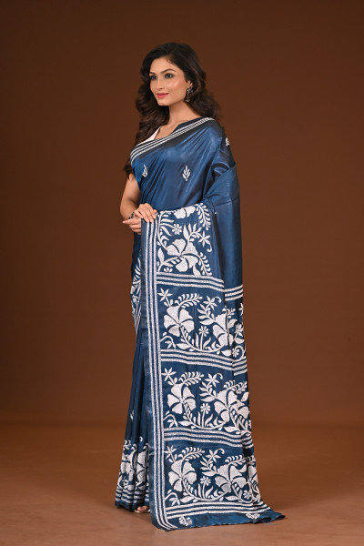 BELENDED SILK KANTHA SAREE