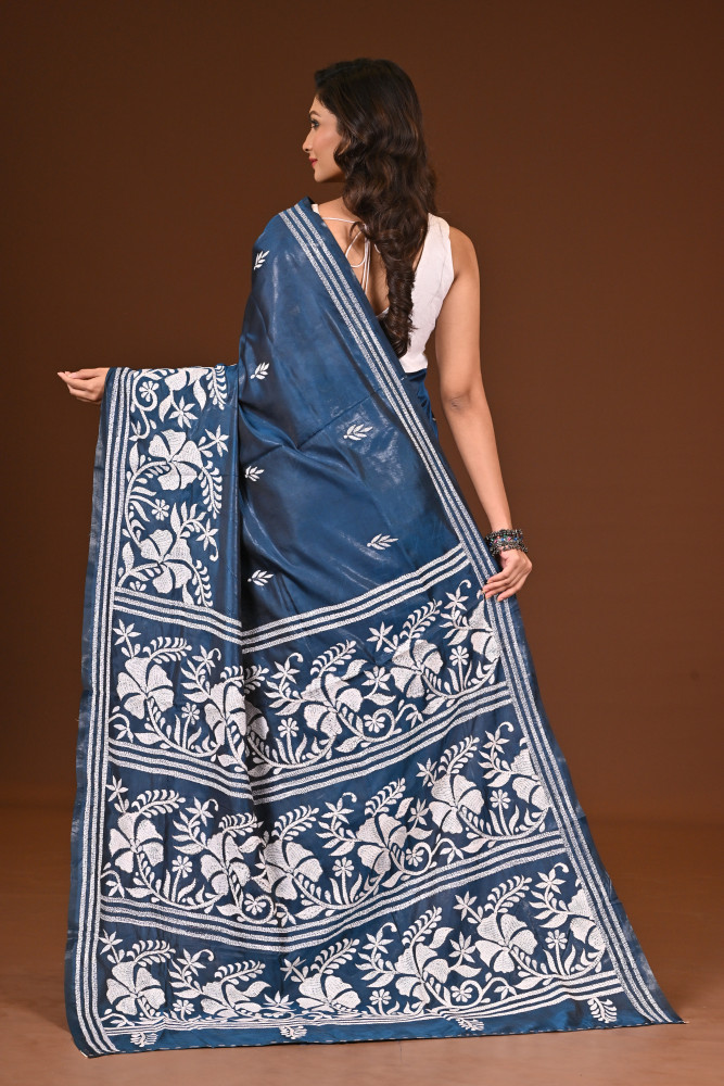 BELENDED SILK KANTHA SAREE