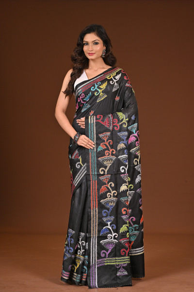 BELENDED SILK KANTHA SAREE