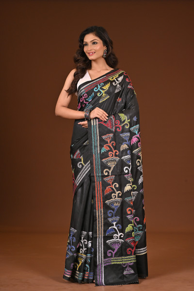 BELENDED SILK KANTHA SAREE