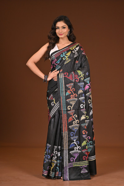 BELENDED SILK KANTHA SAREE