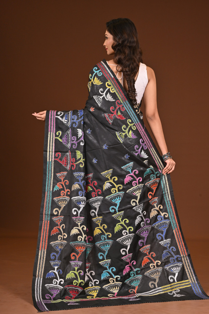 BELENDED SILK KANTHA SAREE