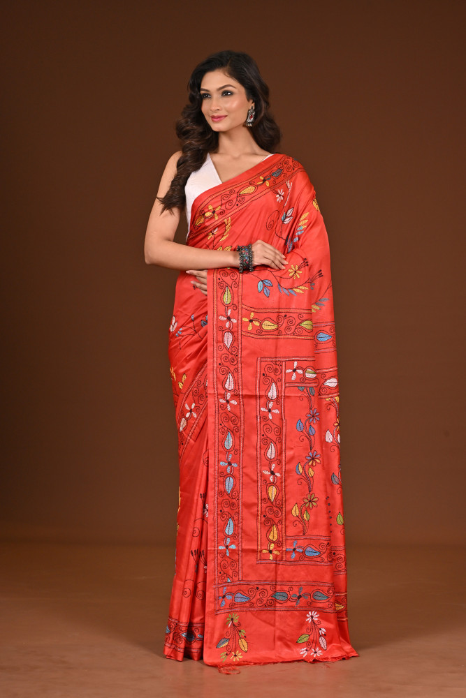BELENDED SILK KANTHA SAREE