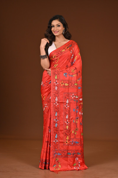 BELENDED SILK KANTHA SAREE