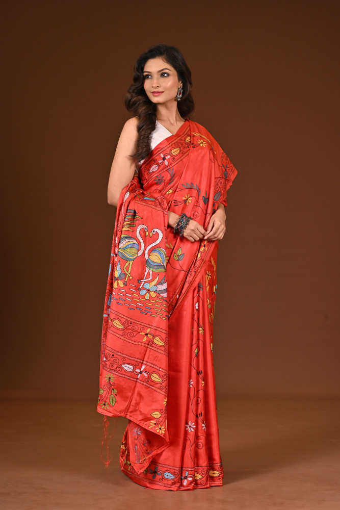 BELENDED SILK KANTHA SAREE