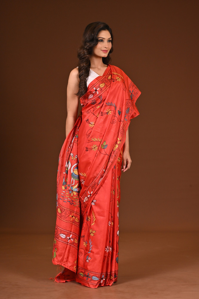 BELENDED SILK KANTHA SAREE