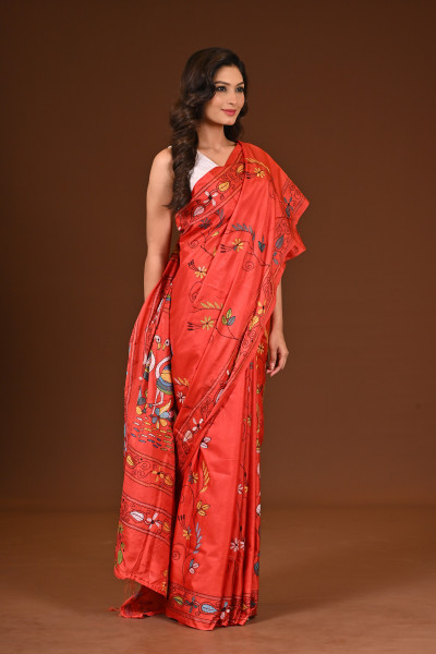 BELENDED SILK KANTHA SAREE