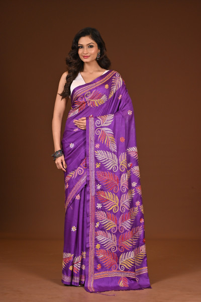 BELENDED SILK KANTHA SAREE