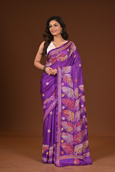 BELENDED SILK KANTHA SAREE
