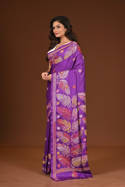 BELENDED SILK KANTHA SAREE