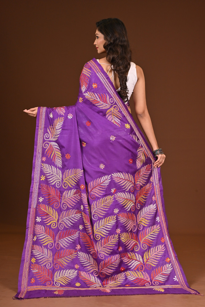 BELENDED SILK KANTHA SAREE