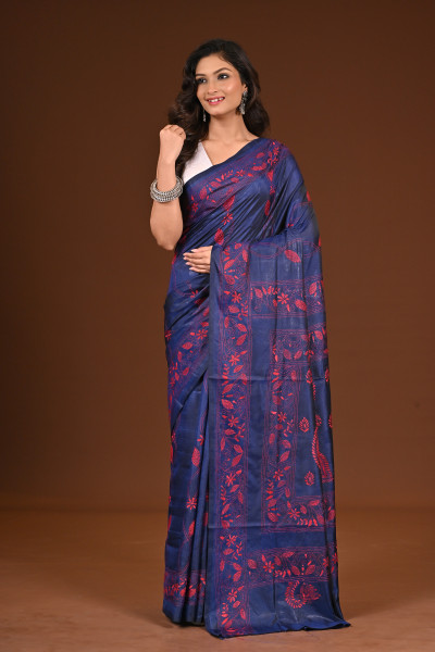 BELENDED SILK KANTHA SAREE