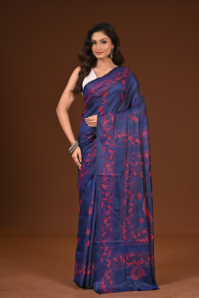 BELENDED SILK KANTHA SAREE