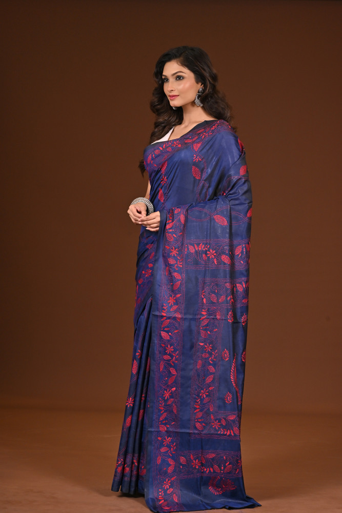 BELENDED SILK KANTHA SAREE